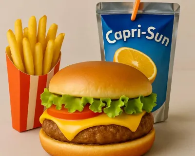 MENU ENFANT CHEESE BURGER 🍔🍟